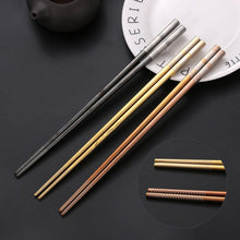 Load image into Gallery viewer, Designer Stainless Steel Chopsticks (1-Pair)