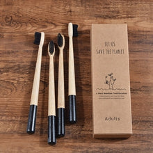 Load image into Gallery viewer, Bamboo Toothbrushes 4-Pack (+Plant a Tree)